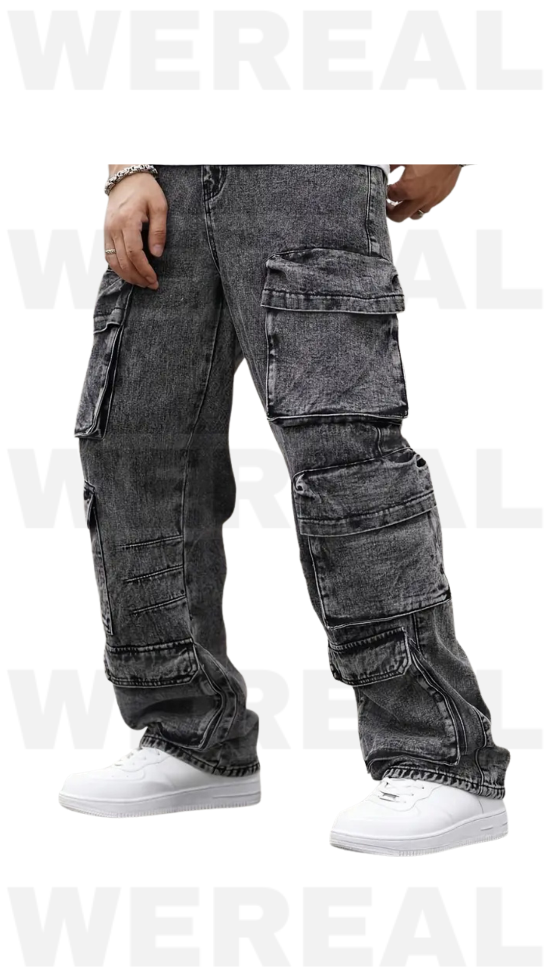 Jeans Cargo Grigio Scuro by wereal |