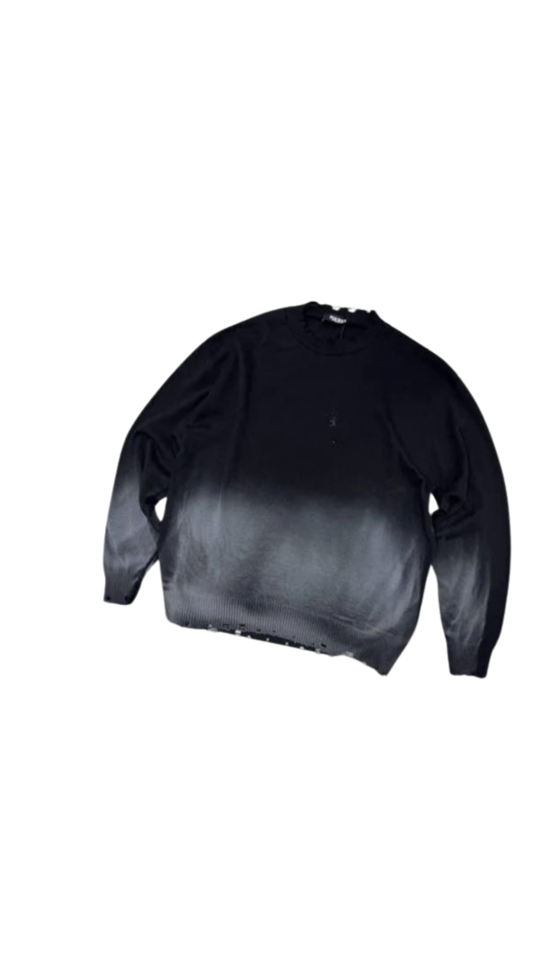 Maglione Nero sfumato bianco - PS083