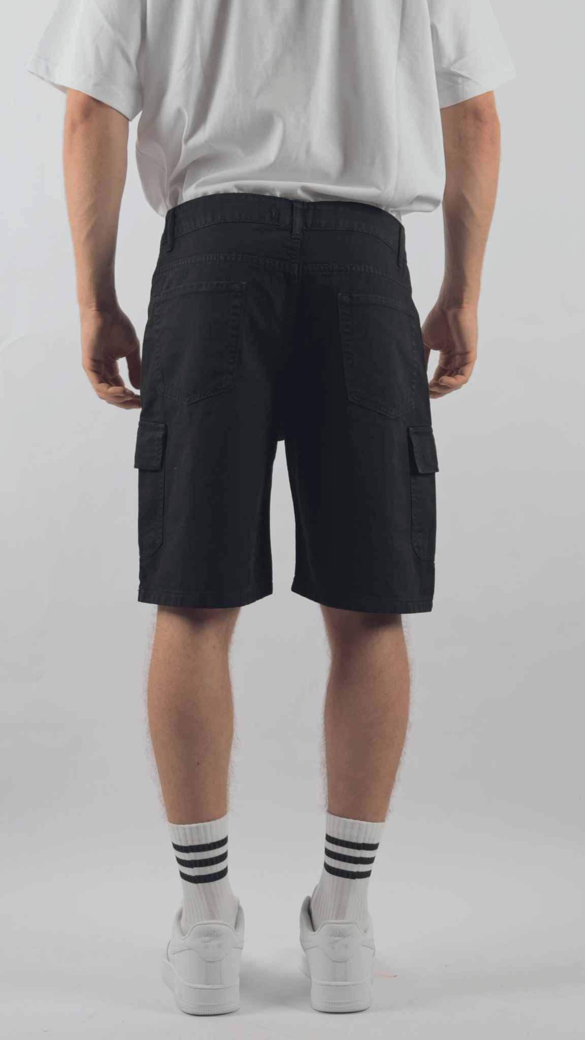 Bermuda Cargo Jeans Neri