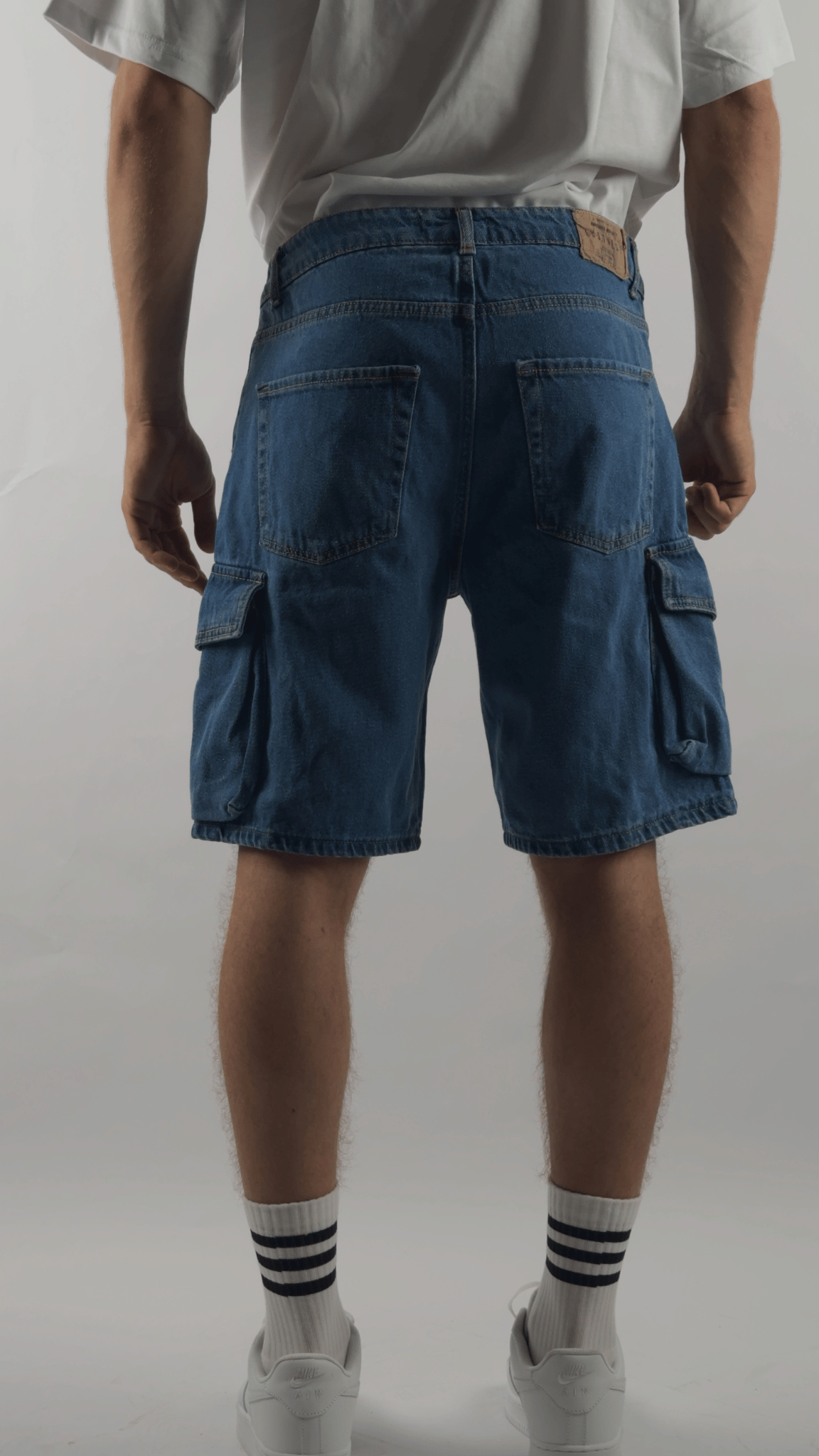 Bermuda Cargo Jeans Blu chiaro
