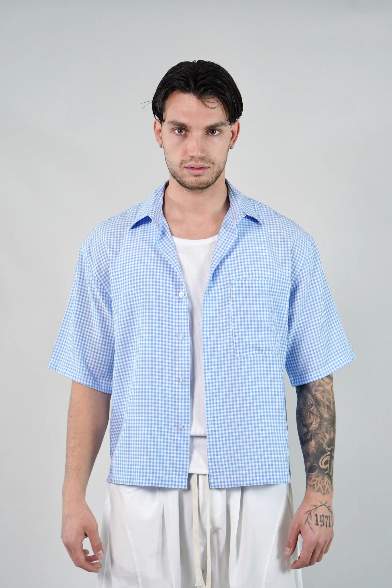 Camicia Crop Check - CAM7805