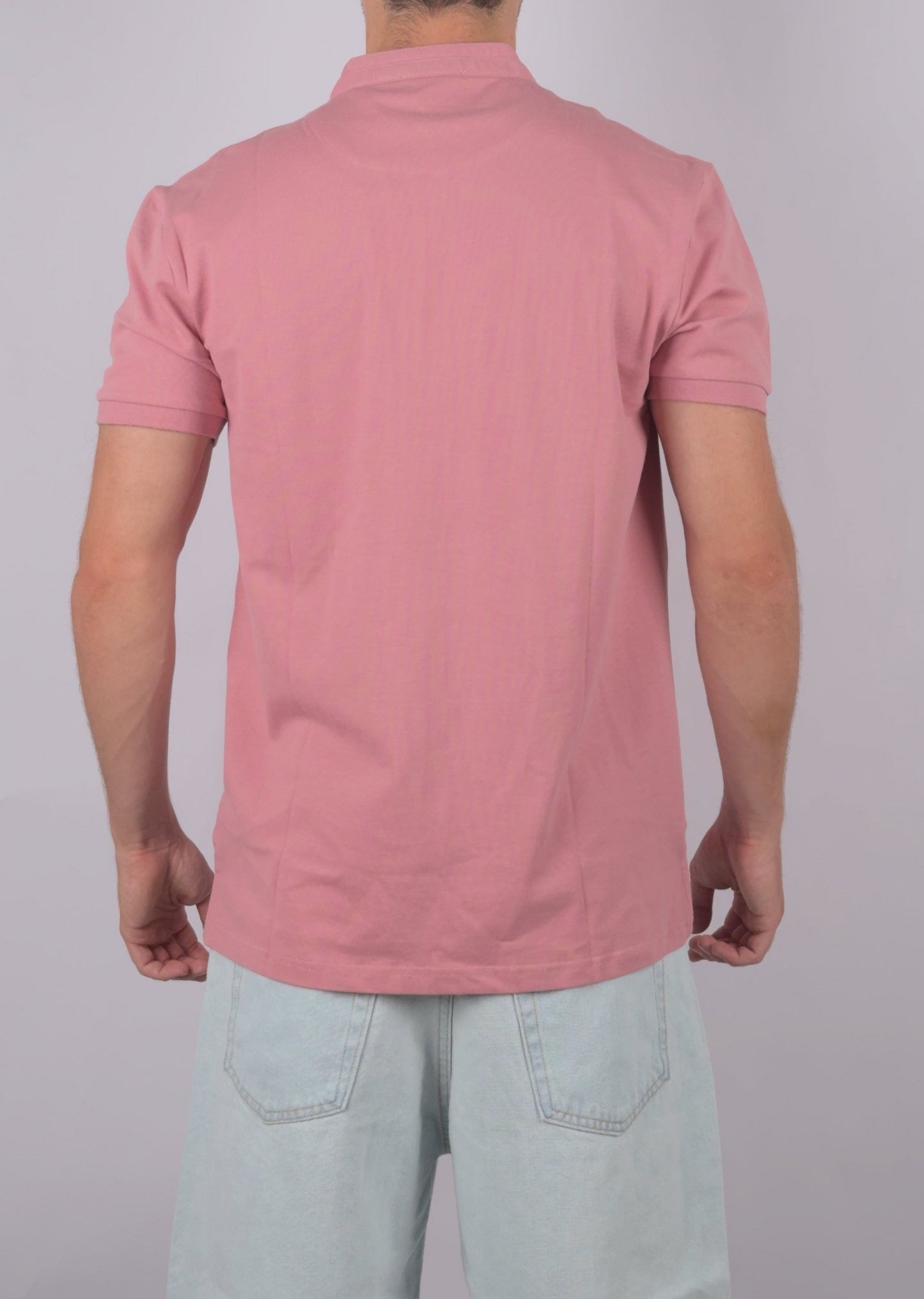 Polo con Colletto Coreano in Cotone by Wereal Nero, Rosa, Bianco