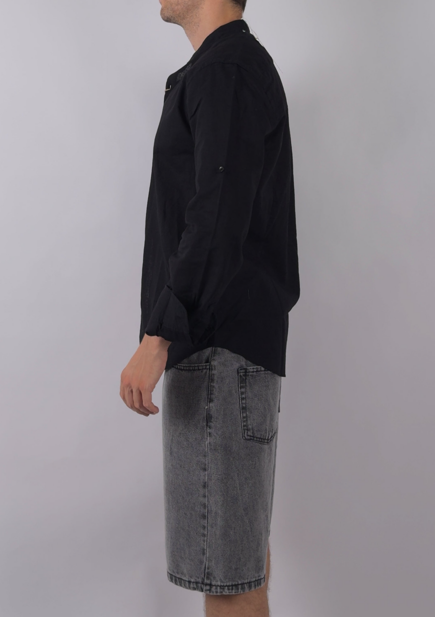 Camicia in Misto Lino Slim fit by Wereal Bianca Azzura Nera