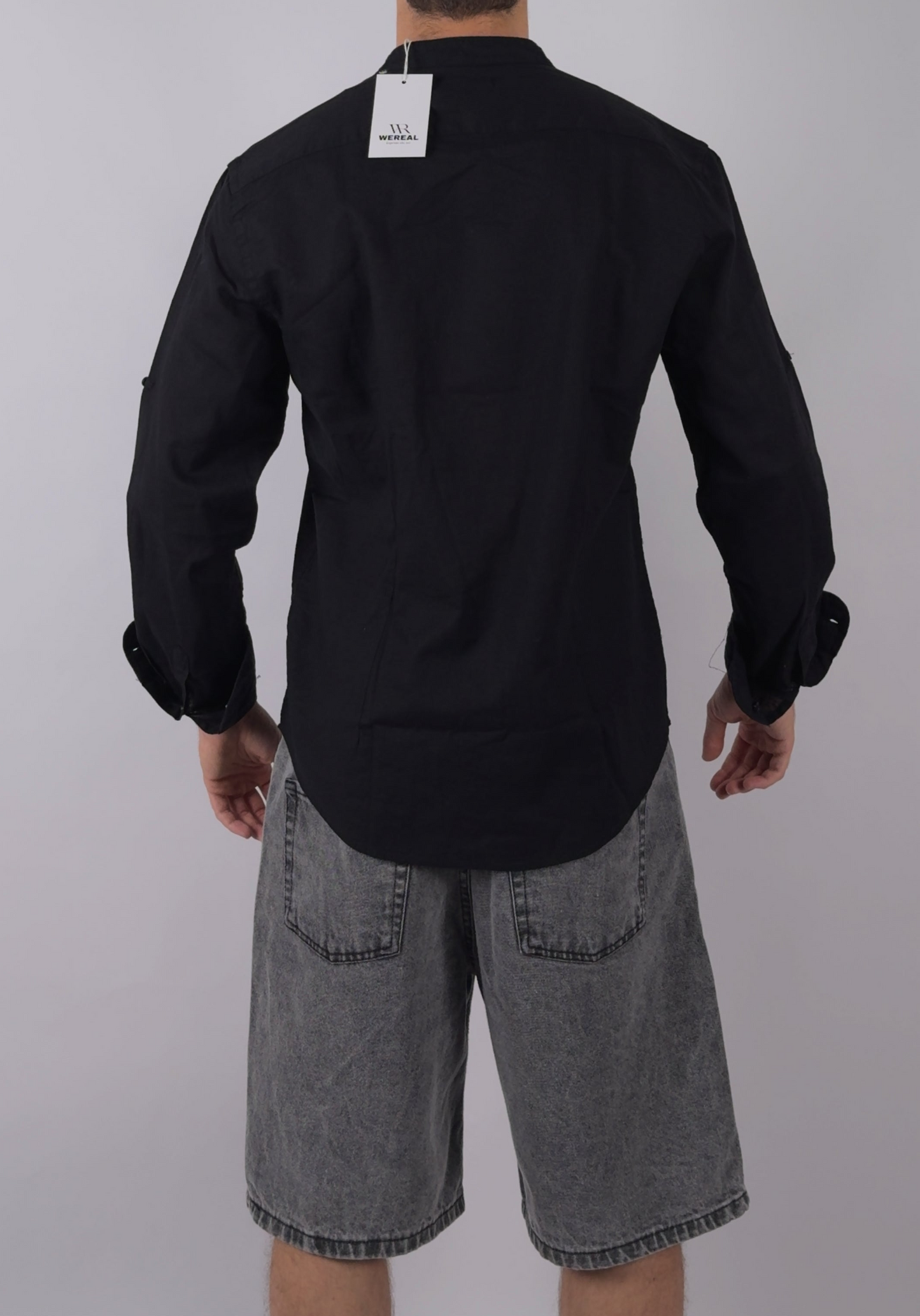 Camicia in Misto Lino Slim fit by Wereal Bianca Azzura Nera