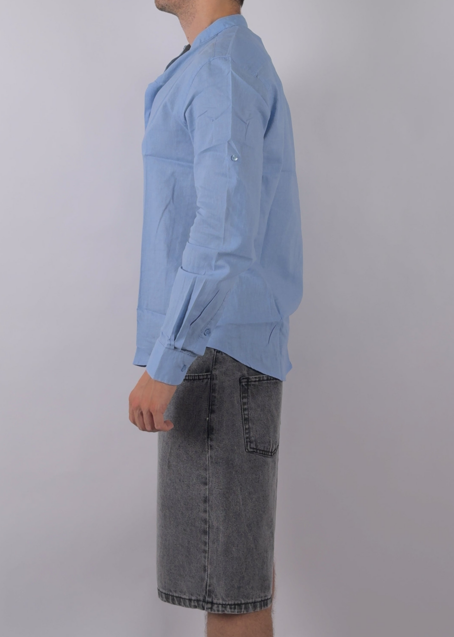 Camicia in Misto Lino Slim fit by Wereal Bianca Azzura Nera