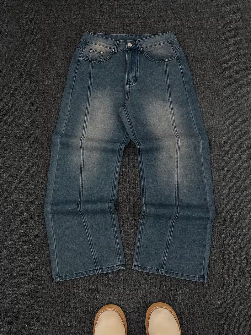 Jeans Baggy Blue Lineed | By Wereal |