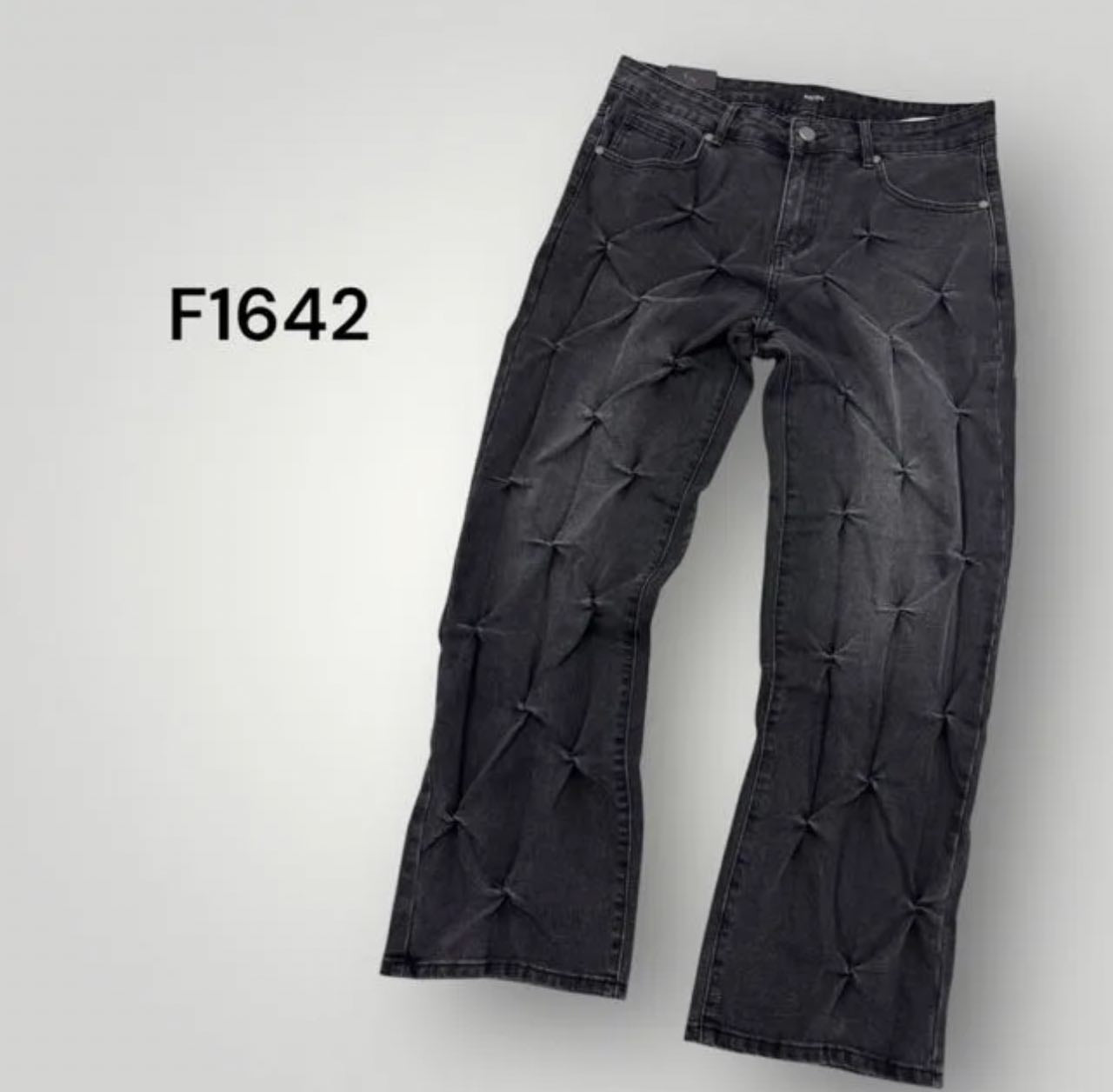 Jeans Baggy Black Pinzettato F1642