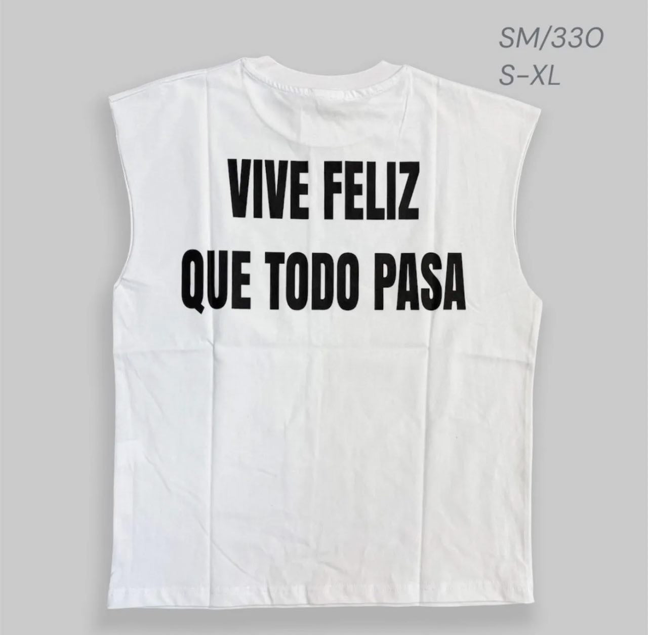 T shirt Smanicata Vive Feliz