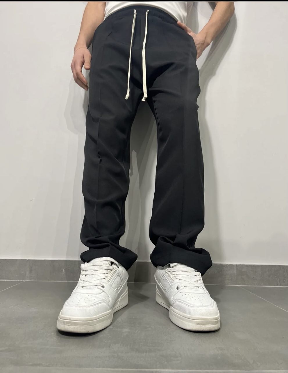 Pantalaccio elegante fondo ampio nero 3386/sara