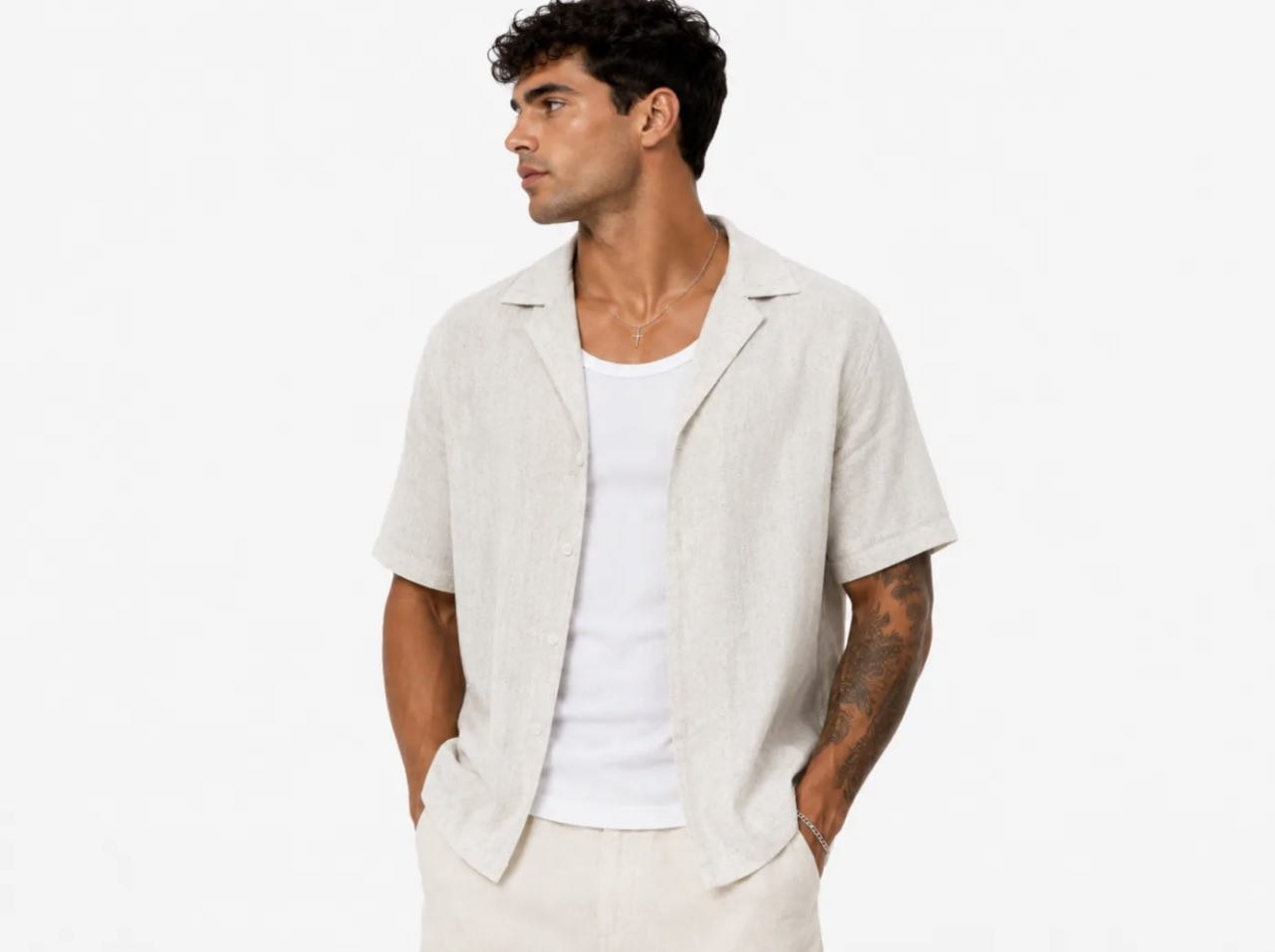 Camicia Shorts in Lino | CAM7778