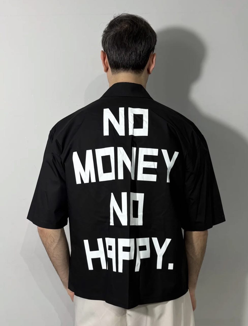 Camicia No money no happy - cam7806