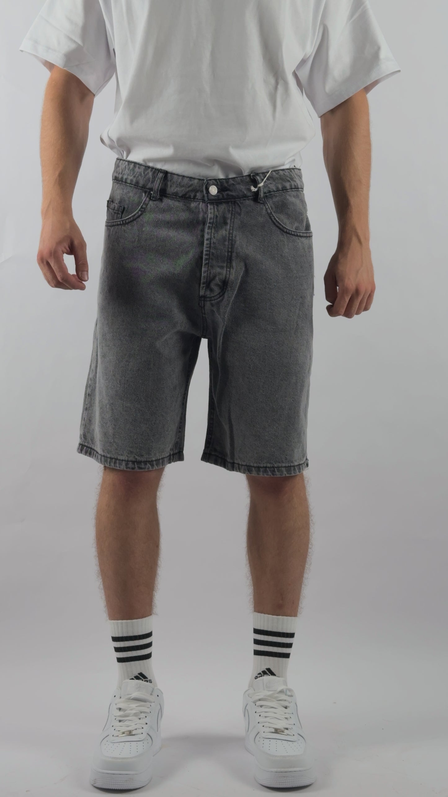 Bermuda Wereal Jeans Grigio