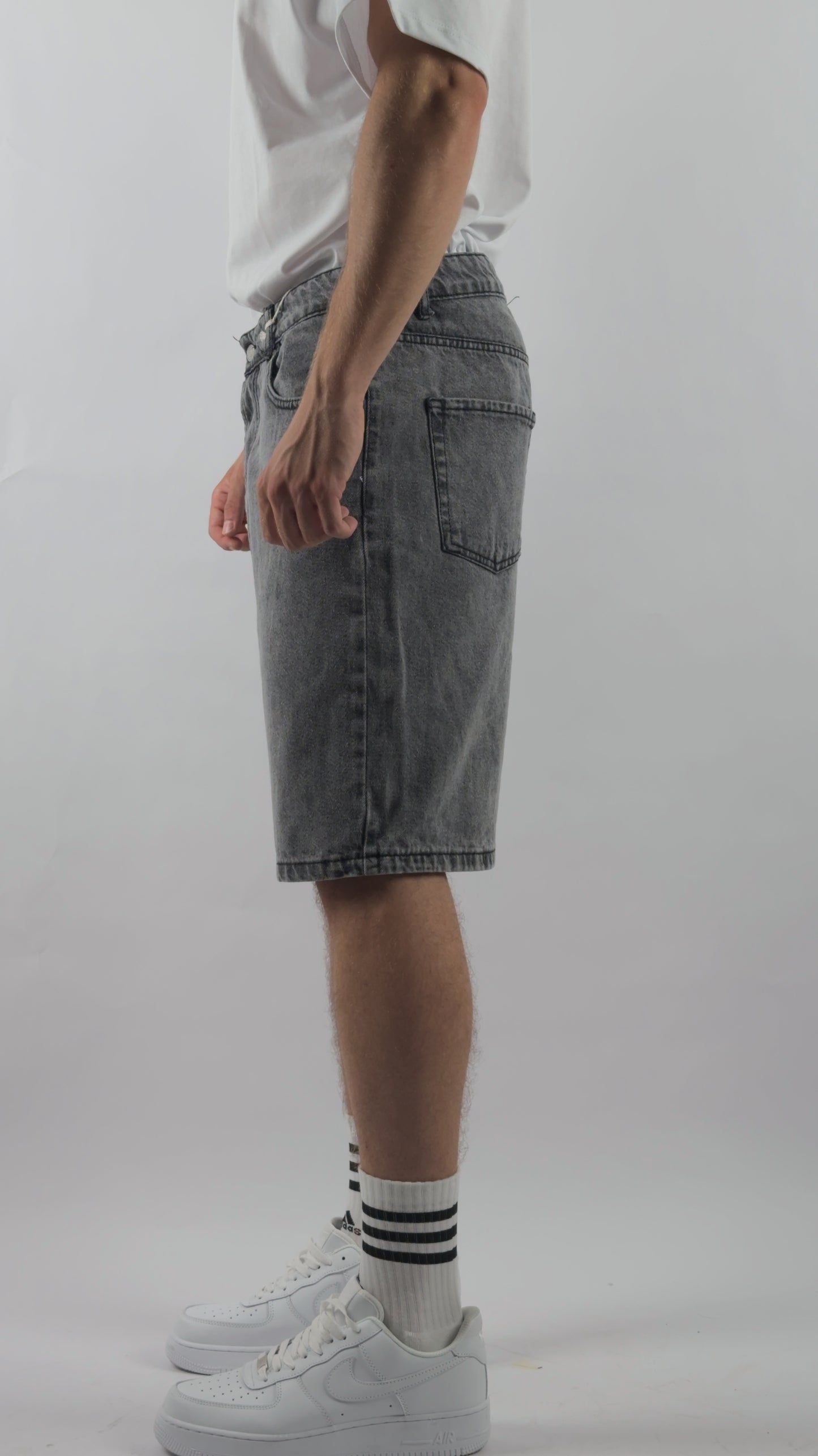 Bermuda Wereal Jeans Grigio