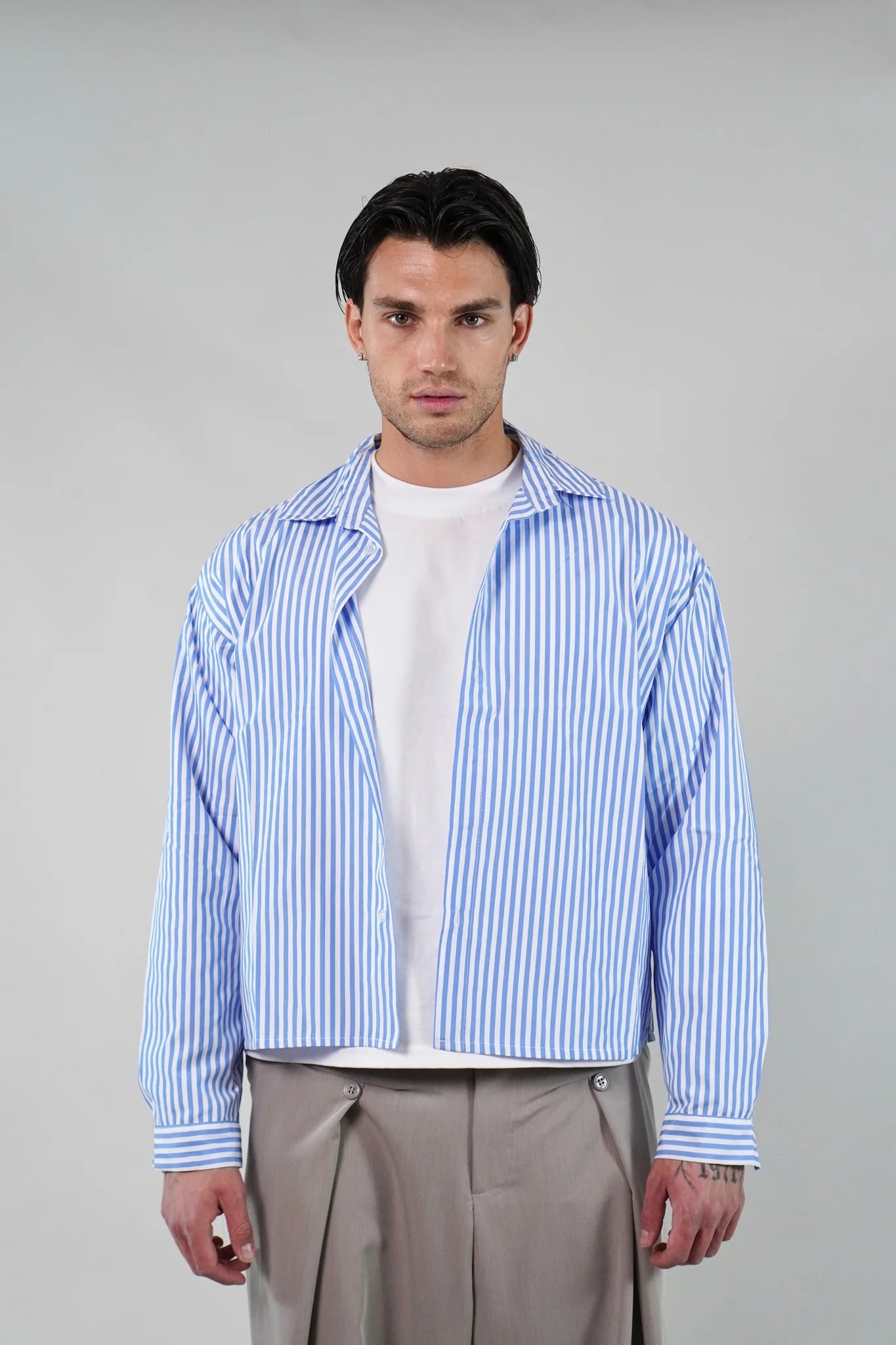 Camicia Crop Millerighe