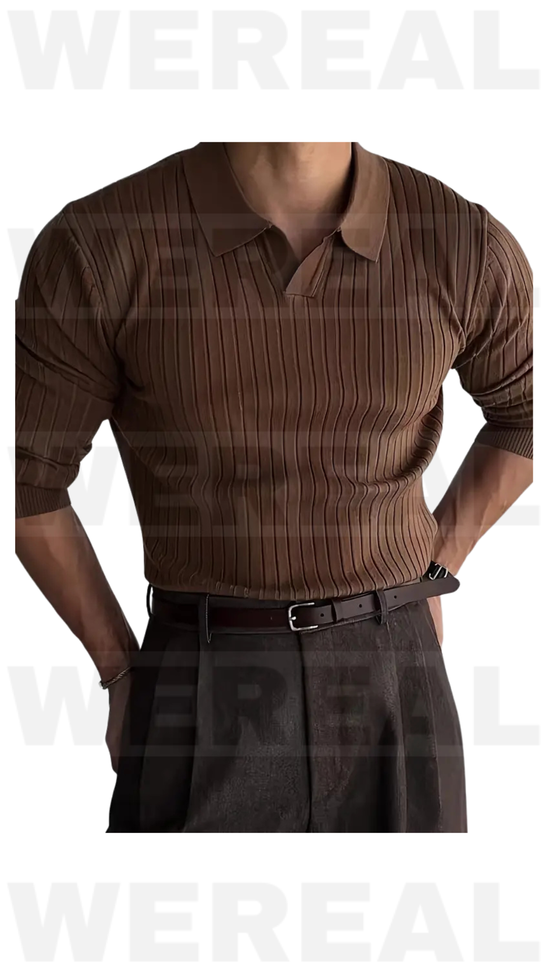 Polo manica lunga a V by Wereal