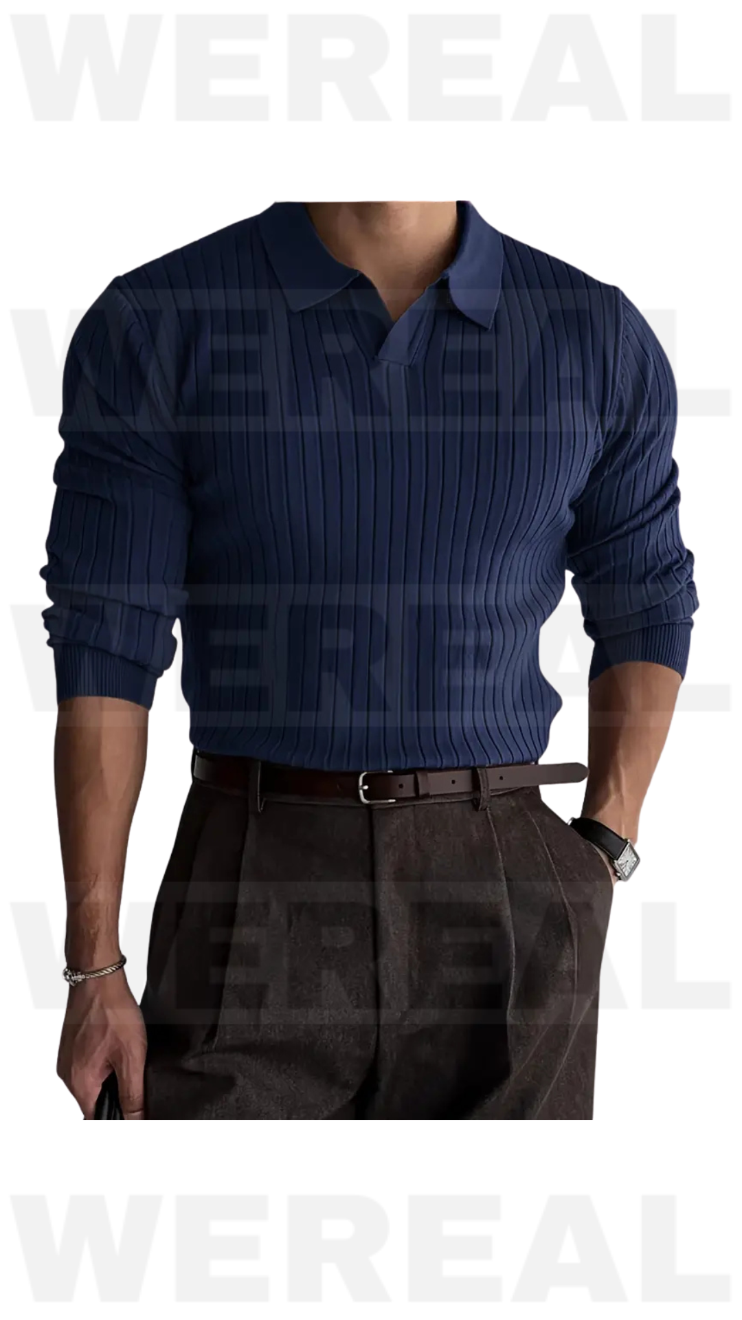 Polo manica lunga a V by Wereal