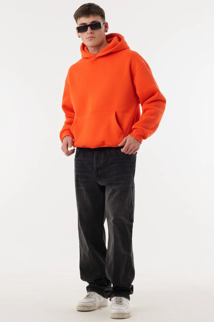 FELPA CON CAPPUCCIO BOXY FIT CROPPED