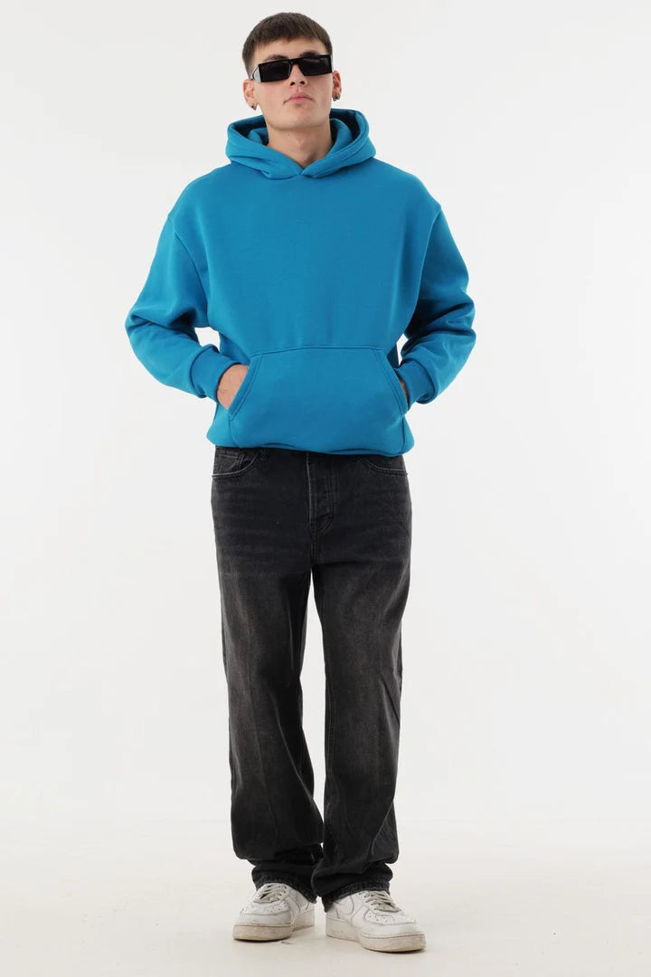 FELPA CON CAPPUCCIO BOXY FIT CROPPED