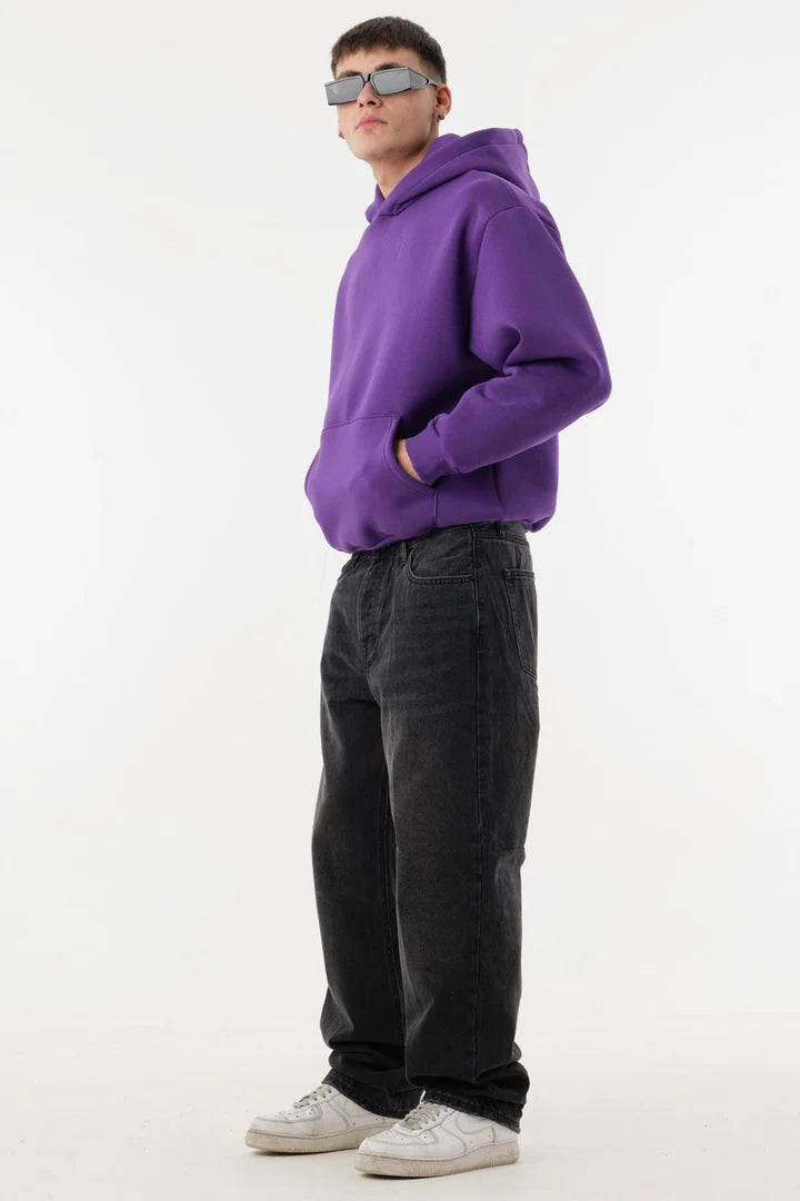 FELPA CON CAPPUCCIO BOXY FIT CROPPED