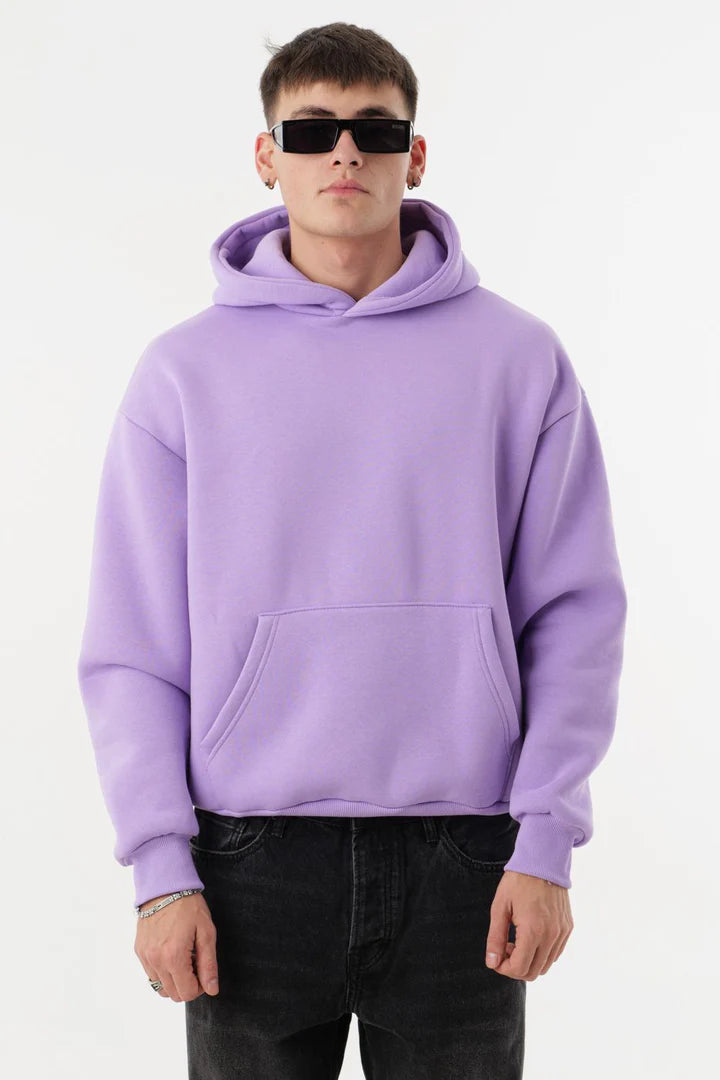 FELPA CON CAPPUCCIO BOXY FIT CROPPED