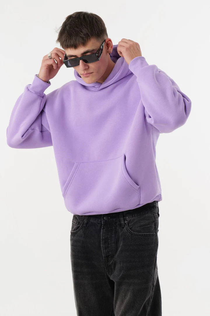 FELPA CON CAPPUCCIO BOXY FIT CROPPED