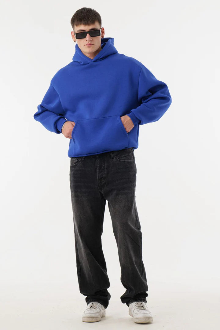 FELPA CON CAPPUCCIO BOXY FIT CROPPED
