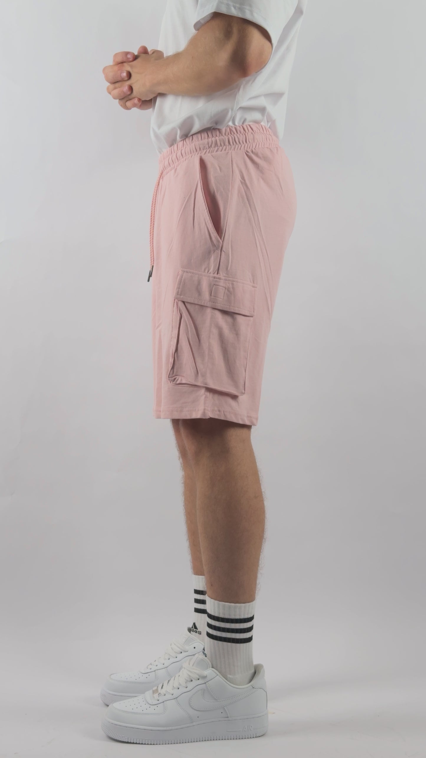 Bermuda Cargo Rosa in Cotone Morbido 100% con Lacci Rosa Wereal