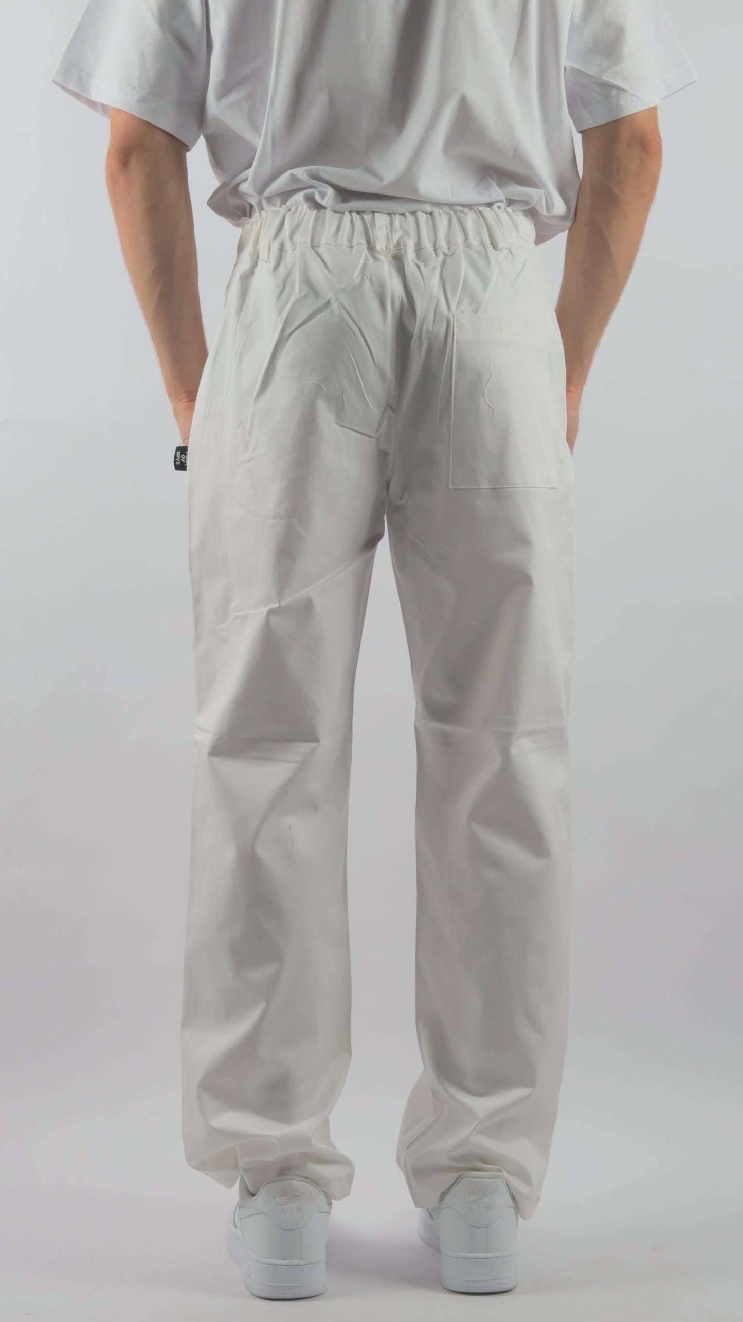 Pantalone Bianco Estivo in Cotone Ultra Sottile - Fear of Love - FOL81