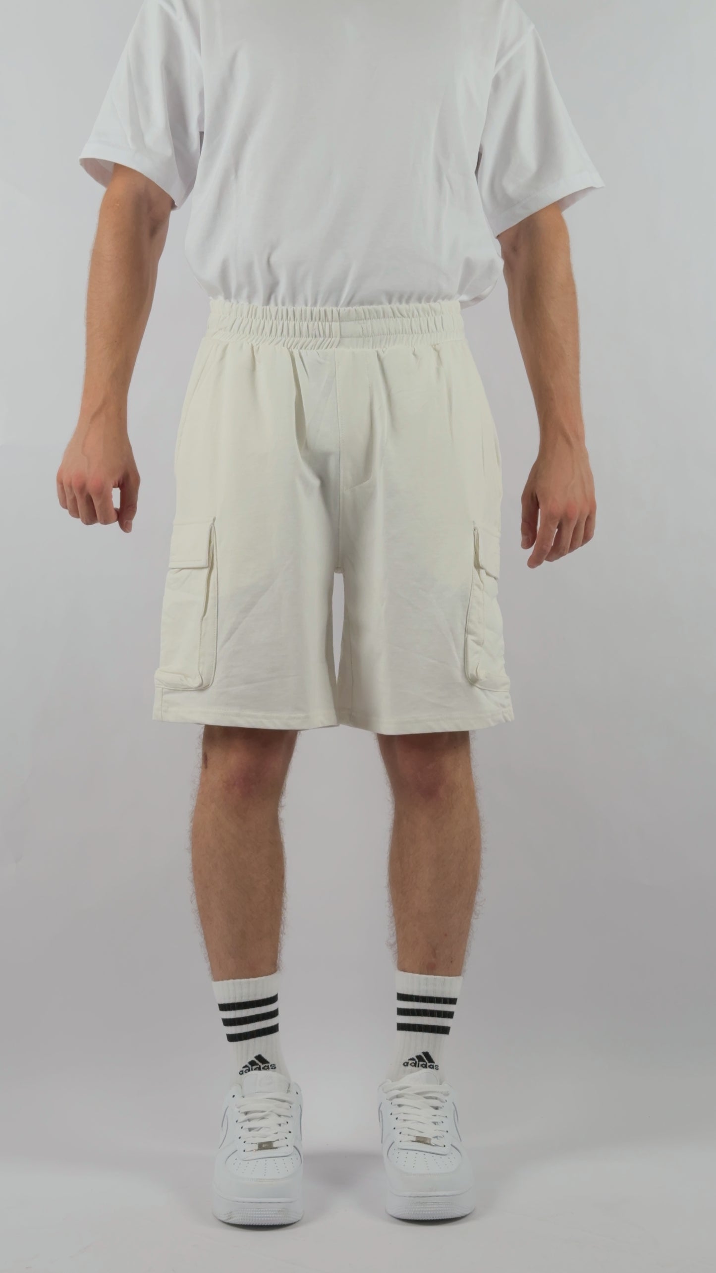 Bermuda Cargo Panna in Cotone Morbido 100% con Lacci Panna Wereal