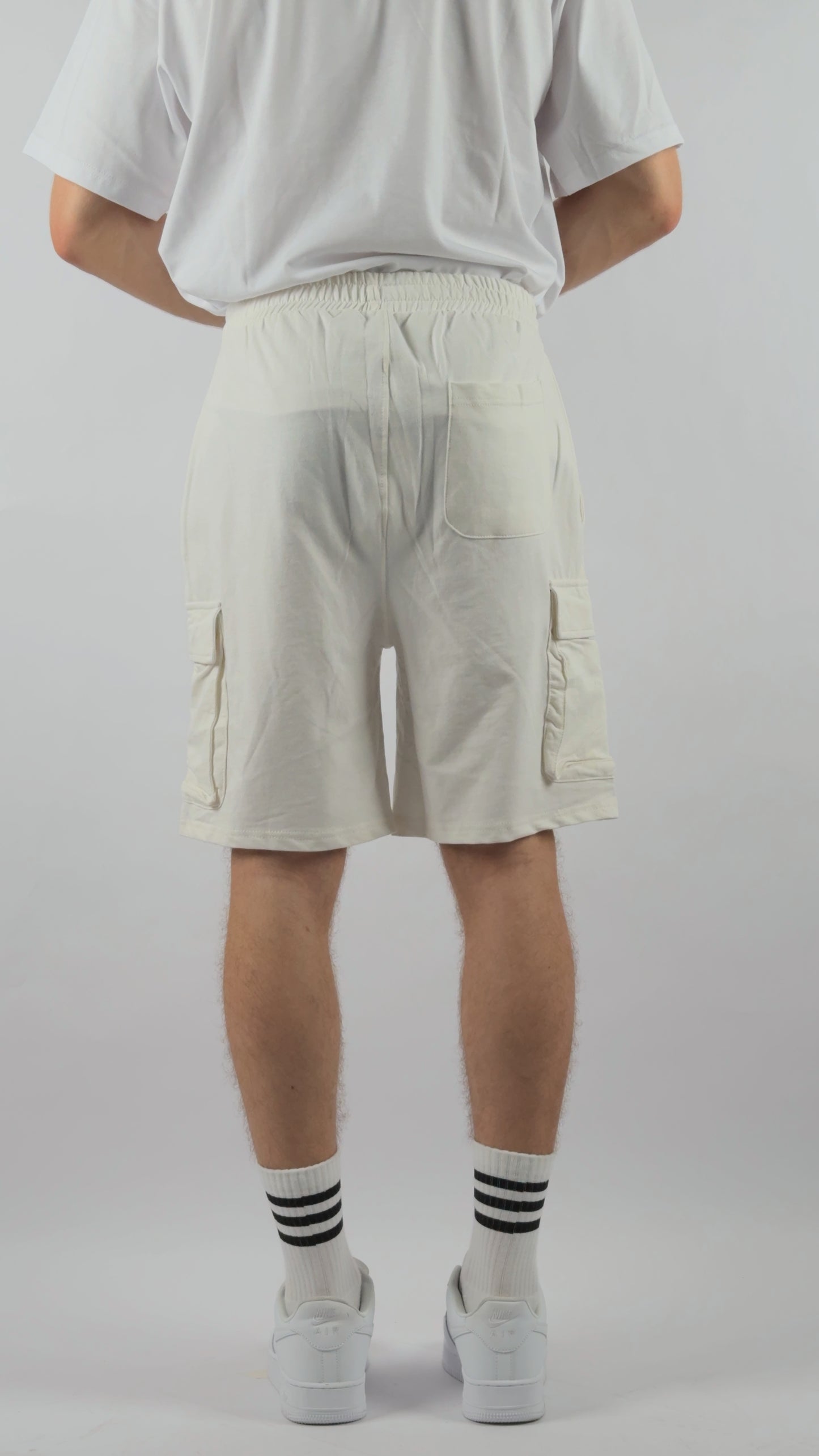 Bermuda Cargo Panna in Cotone Morbido 100% con Lacci Panna Wereal