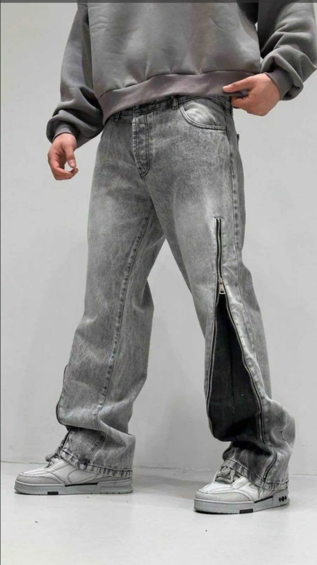 Flare Zip Grey D919