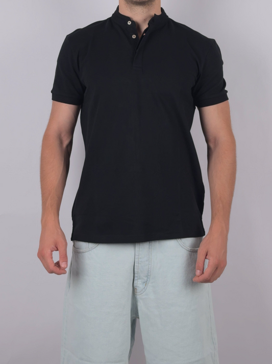 Polo con Colletto Coreano in Cotone by Wereal Nero, Rosa, Bianco