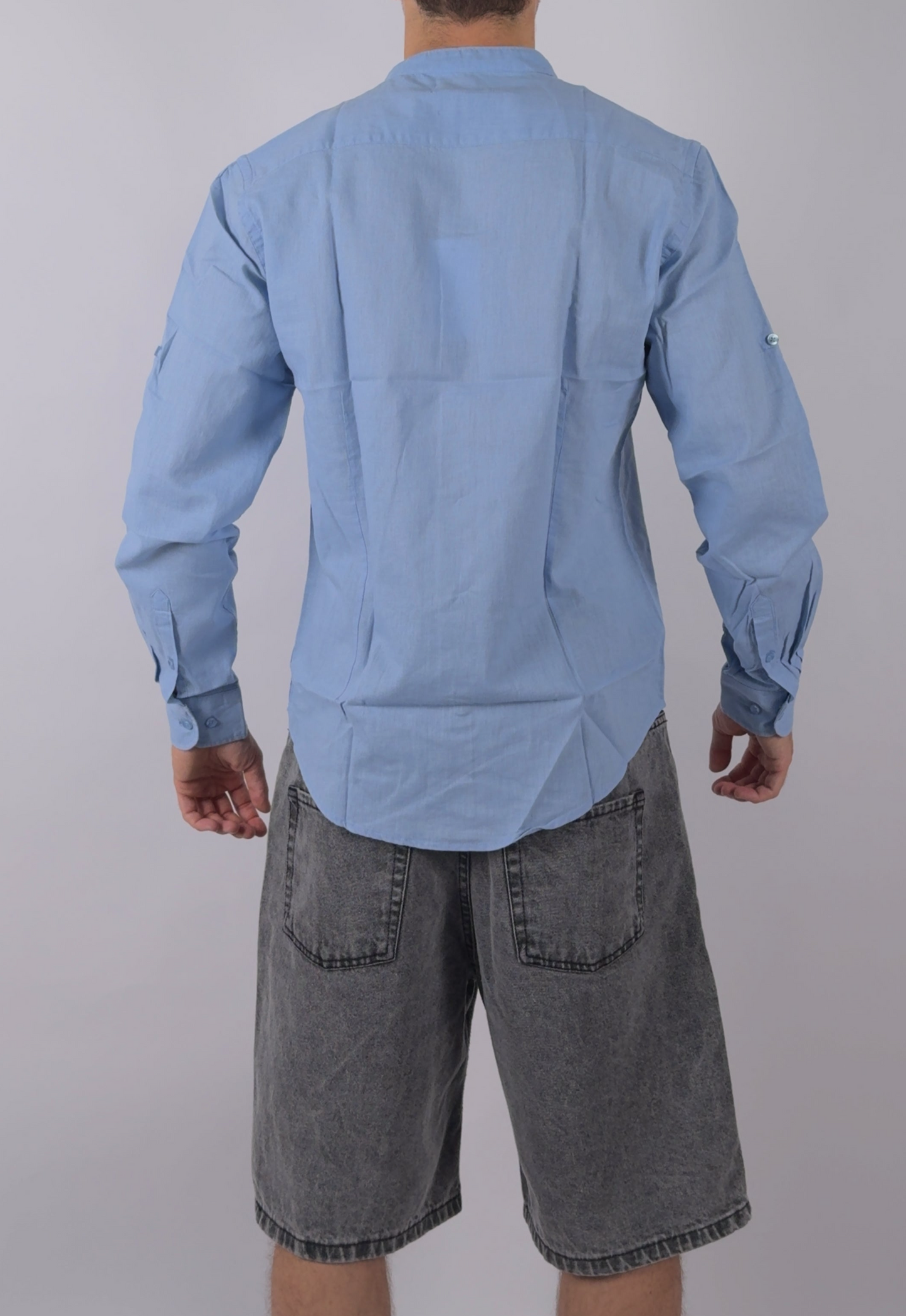 Camicia in Misto Lino Slim fit by Wereal Bianca Azzura Nera