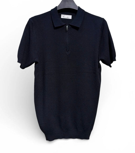 Polo nera con ricamo | MT944