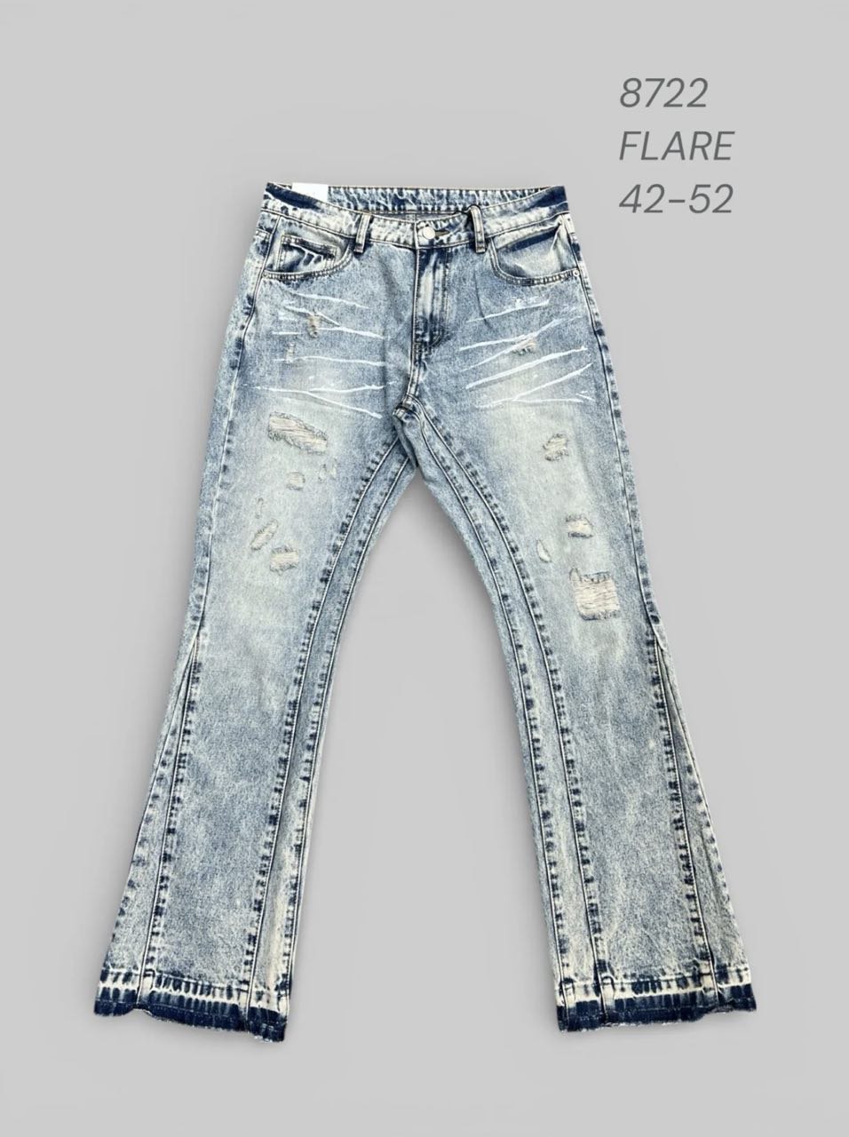 Jeans Flared AD8722BJ  - strapped