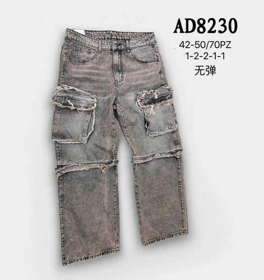 Jeans Cargo Grey Rimovibile