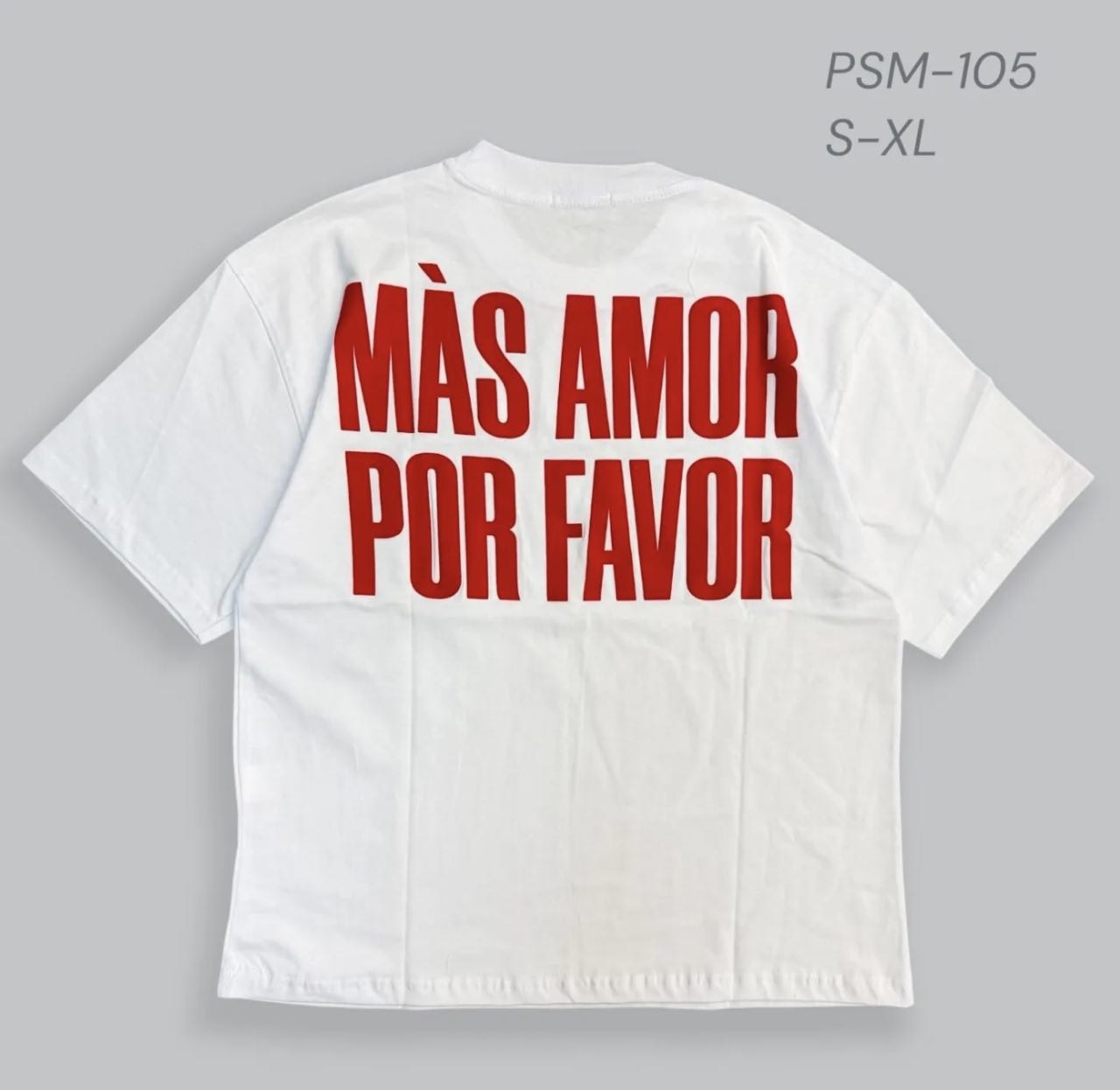 T shirt con stampa "Mas Amor" PSM-105