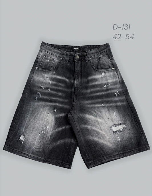 Barmuda shorts black strapped | D131