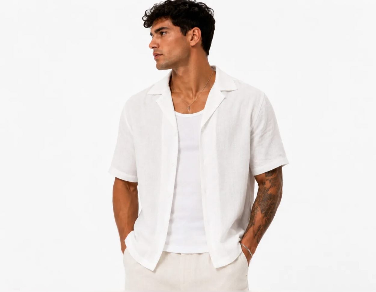 Camicia Shorts in Lino | CAM7778