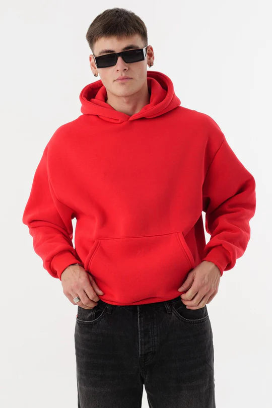 FELPA CON CAPPUCCIO BOXY FIT CROPPED